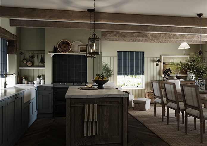 The British Stripe Co. Alfred, Polzeath No.1 - Twist&Fit Roman Blind - Image 7